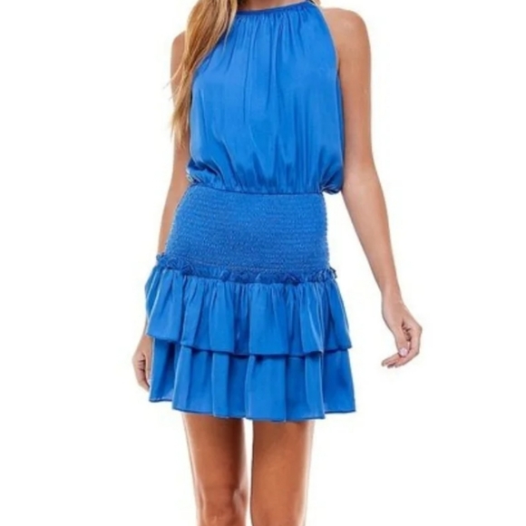 Blue sleeveless romper - Picture 2 of 8